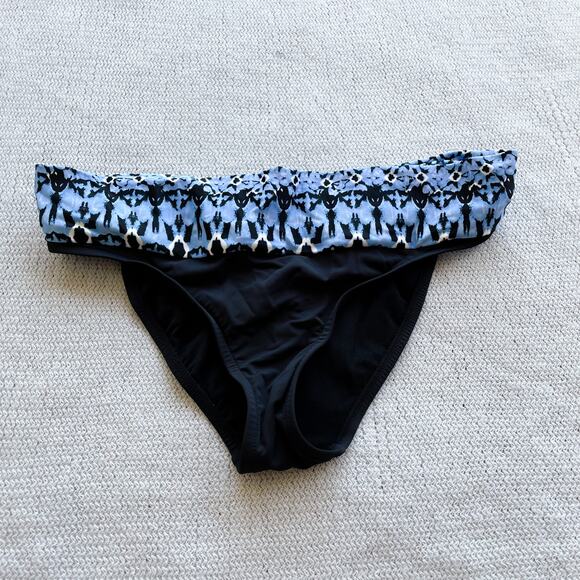Sunsets Black + Blue Unforgettable Foldover Bikini Bottom - XL - Picture 1 of 7